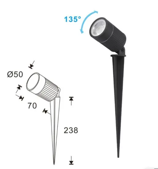 AC/DC 12-24V AC100-240V LED Garden Spike Light - SC-J102A