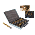 170pcs/caixa HSS engenharia Twist Drill Bit Round Drill Bits Kits para metal