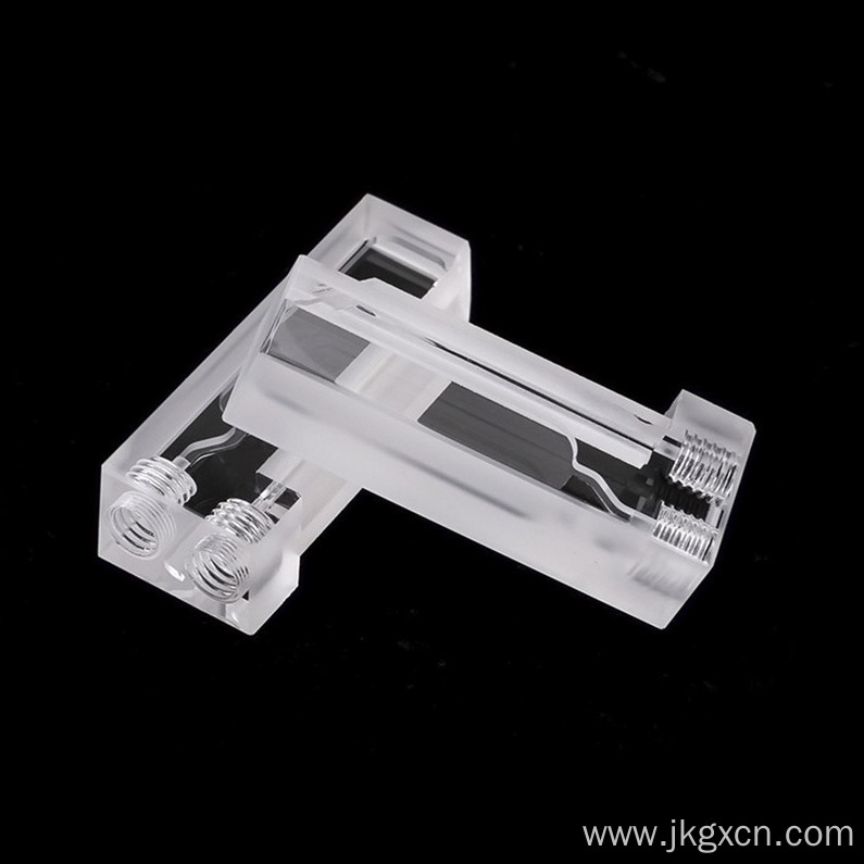 Frit-fused quartz flow cells cuvette with screw thread