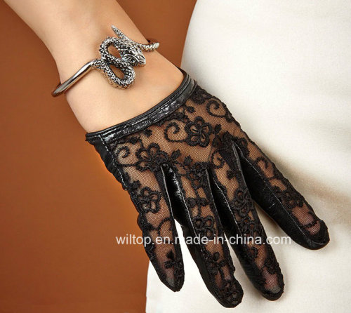 Sexy Fashionable Lace Gloves with Goatskin (GL001)