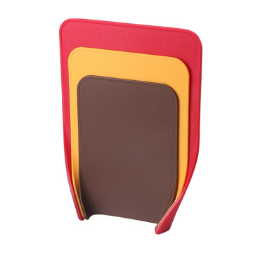 YIGO Non-Slip 3-Piece Cutting Board Set - Large, Medium, Small Plastic Kitchen Boards