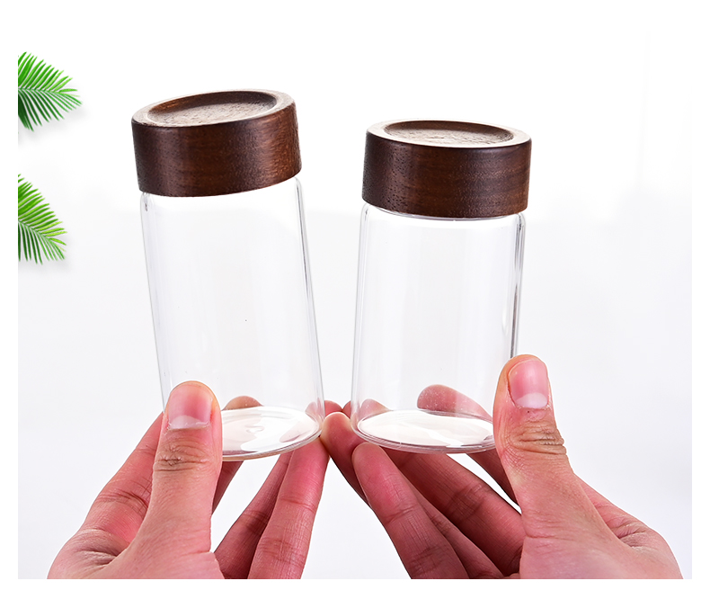 47mm glass bottle with acacia cap