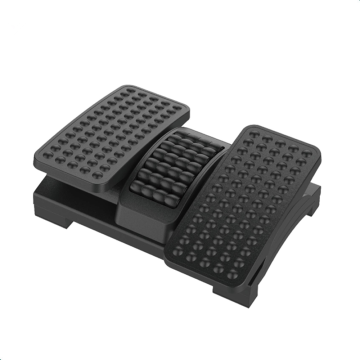 Split type central rollers ergonomic design adjustable plastic footrest