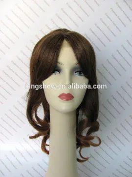 fashion hot selling medium curly full lace wig