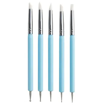 Wholesale Supplier for 5pcs/set Plastic Nail Rhinestone Picker Pen, DIY Dotting Tools, and 3D Sculpture Brushes