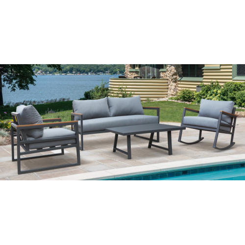 Outdoor -Garten Aluminiummöbel modernes Sofa Set