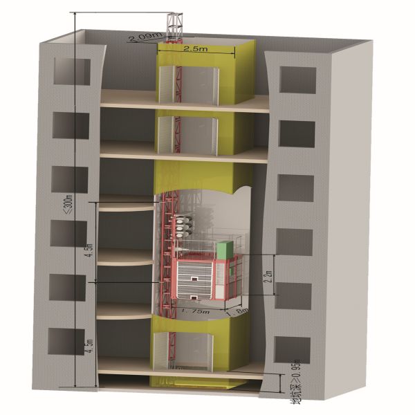 Ascenseur de levage de construction avec un prix compétitif