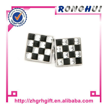 Crystal cufflinks/Men's Cufflinks/Plaid cufflinks