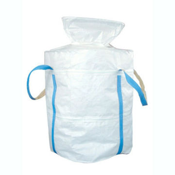 pp skip bag (circular) with top fill spout and flat bottom