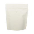 Matte white kraft paper Roasted coffee beans doypack with heat sealable zip lock