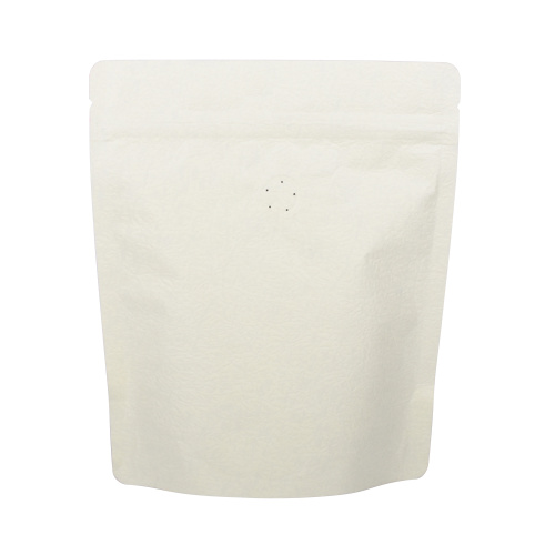 Matte white kraft paper Roasted coffee beans doypack with heat sealable zip lock