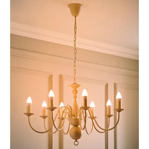 Distressed White 8-Way Pendant Lamp