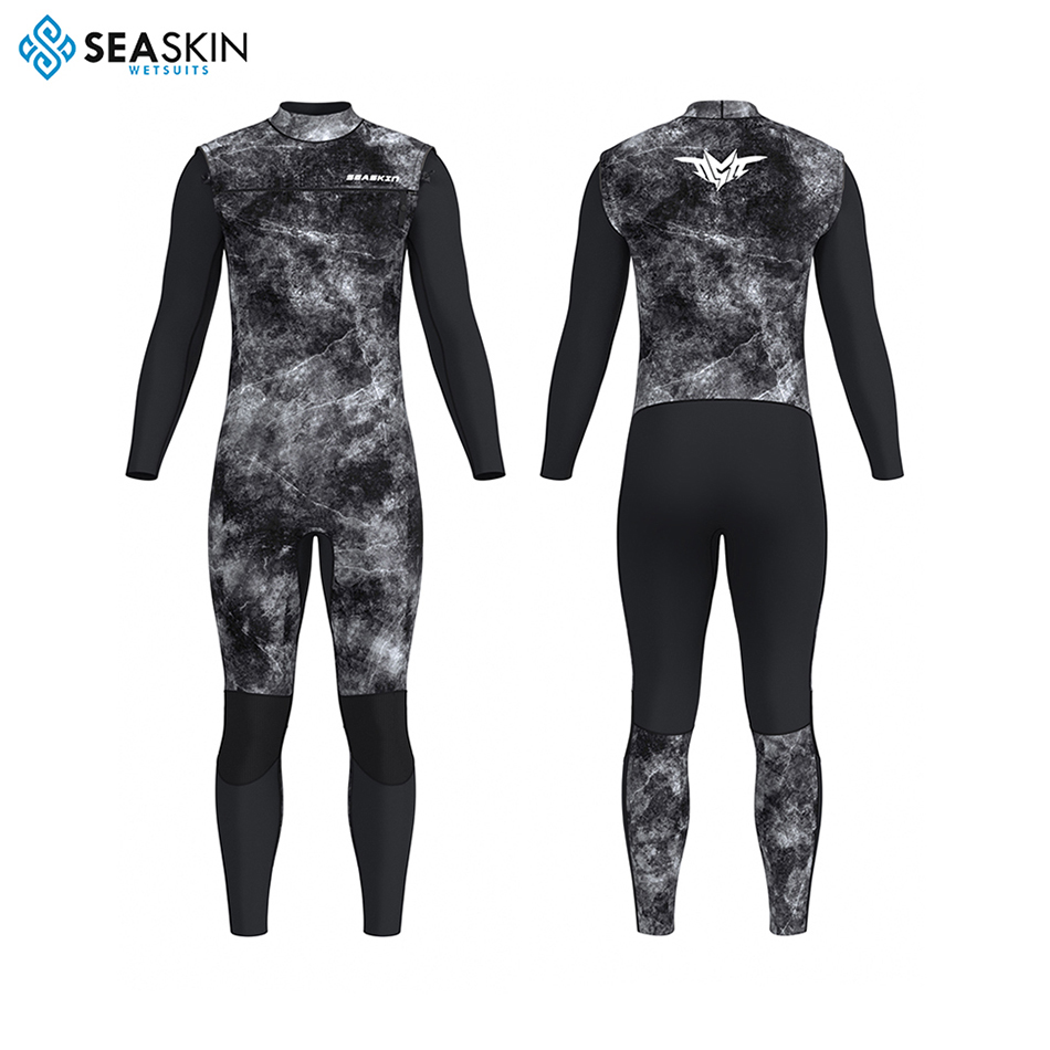 Seaskin Mens Neoprene Front zip Full Wetsuit