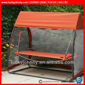 swinging outdoor hammock with canopy