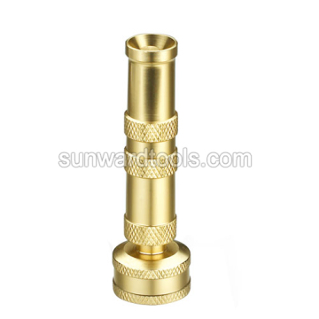 Adjustable brass hose nozzle