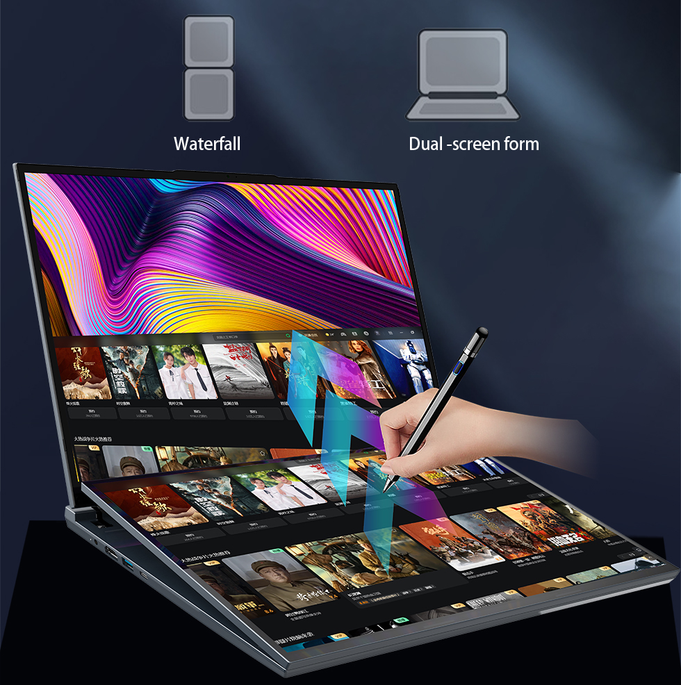 Dual-screen touch screen