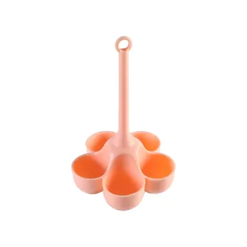High Temperature Resistant 5-Hole Egg Boiler - Food Grade Silicone Kitchen Egg Storage Rack