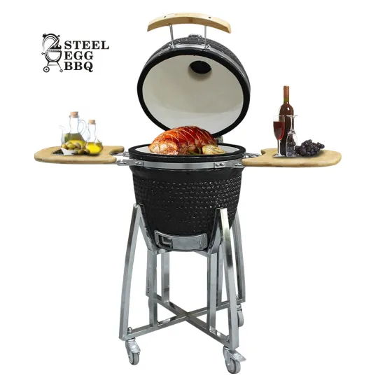 SEB KAMADO China High Quality Primo Bono Joe Big Size Green Color EGG Charcoal Grill 18 Inch Black  Kamado Ceramic Grill