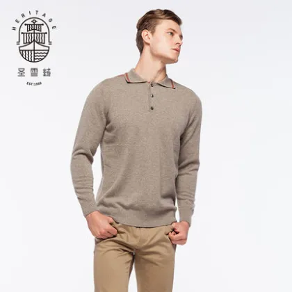 Men's Cashmere Polo Sweater