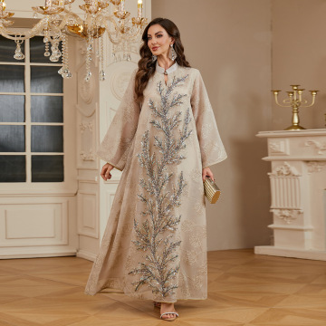 لباس ماکسی جلابیا دبی منجوق دوزی شده