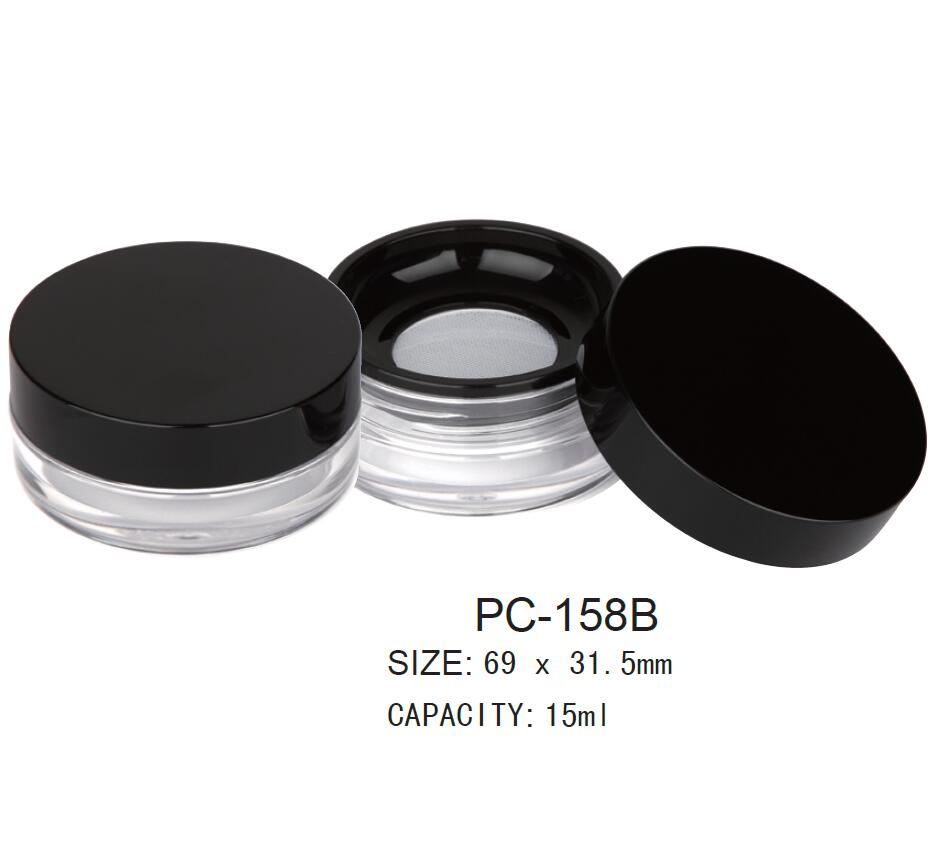 Round loose powder container