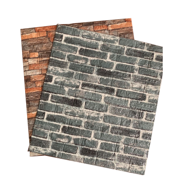 Modern Waterproof Self-Adhesive Stone Pattern Foam Wall Stickers for Customized Decor