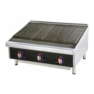 Grill de barbacoa de roca de lava de gas comercial para equipos de cocina