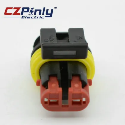 2 Pin Tyco TE Connectivity AMP Wiring Automotive Connector 282080-1