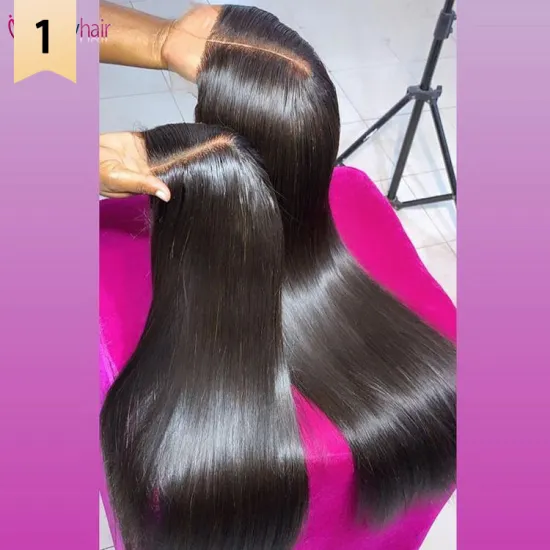 40 Inch Cuticle Aligned Virgin Raw Indian Full HD Lace Front Wig