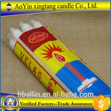 30g fluted taper white candle for African market