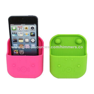 Cute ear high-quality customized promotional 106*80*39mm silicone mobile phone speaker