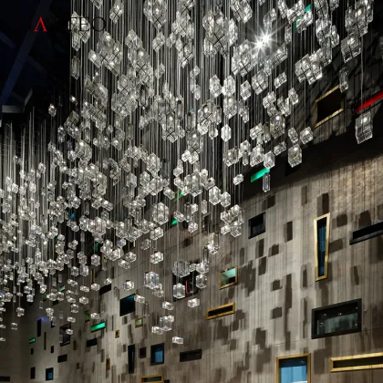 Modern Murano Glass LED Chandelier Pendant Lamp