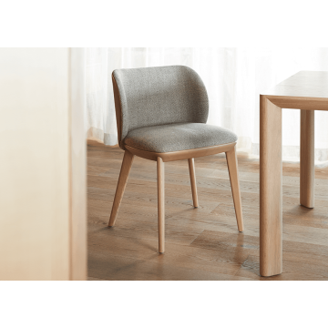 Wood Leg Dining Chair with Soft Padded Seat