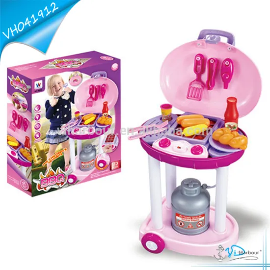 Lignt Music Pink Kids Girl barbecue play set