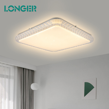 RGB Dimmable LED Ceiling Lamp for Bedroom - Contemporary PVC White 80x70cm IP20