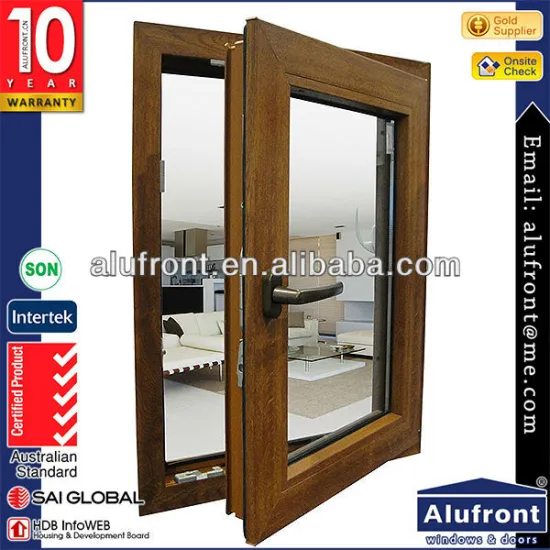 Aluminum Cladding Wood Casement Window with Germany Hardware