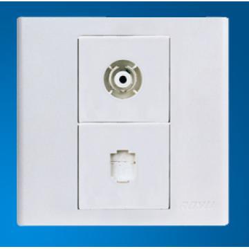 TV Socket + 2 Core Socket