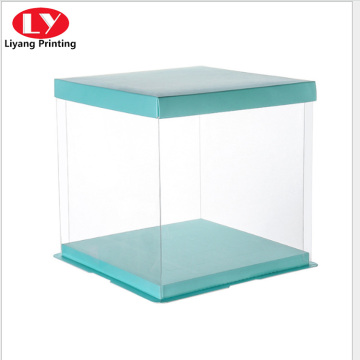 Transparent around PVC window with ribbon closure box