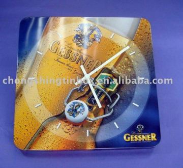 Tin wall clock from manufacturer in Dongguan China