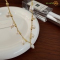 18k Gold Plated Stainless Steel Real Pearl Necklace