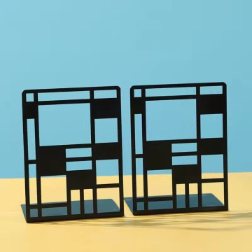 Χονδρικό σχέδιο σπίτι Γραφείο DIY Black Metal Book Stoppers Bookends για διακόσμηση