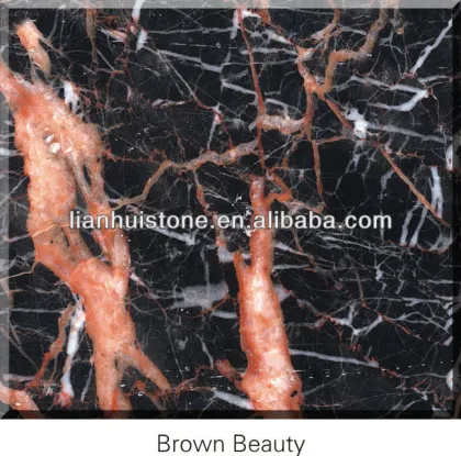 Chinese polished Brown Beauty marble tiles