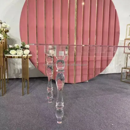 Clear Acrylic Romantic Wedding Dining Table