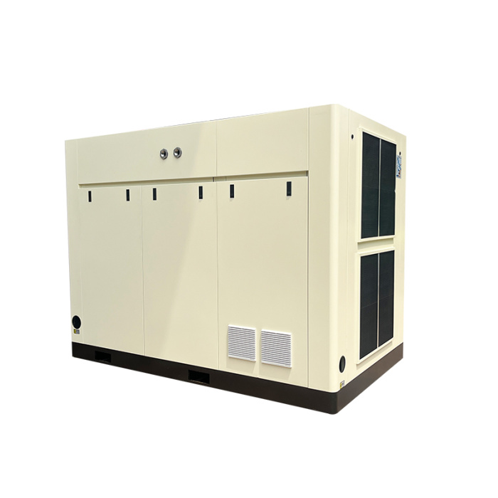 Economical and practical 75HP two stage screw air compressor with waste heat recovery