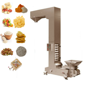 Solid Food Grade Z Belt Bucket Conveyor with Multiple Outlets - Sugar Candy Bucket Elevator Machine