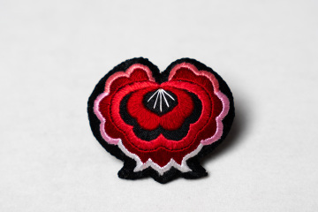 Yi Embroidered Pomegranate Flower Brooch