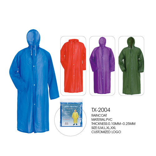 Factory sale waterproof  adult long raincoat