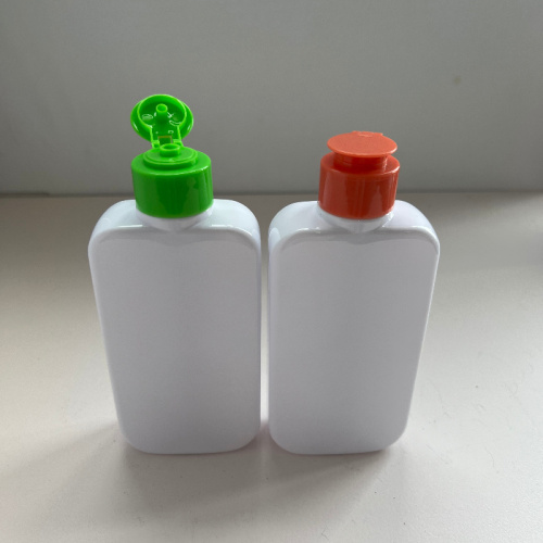 Rectangle PET Lotion Bottle With Flip Top Cap