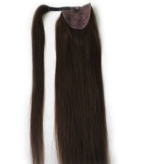 Brazilian 100% Remy Human Hair Ponytails Extension Straight Natural Black Brown Brazilian Human Hair Ponytails