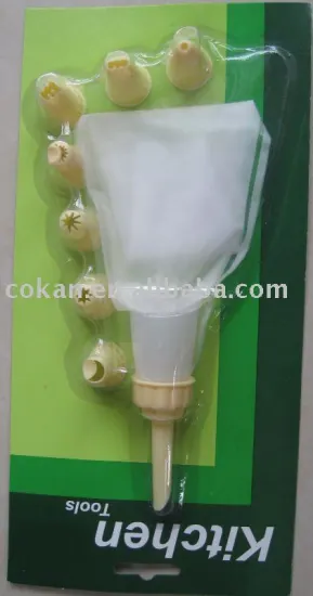 useful cake decorating bag with tips 8 nozzles
